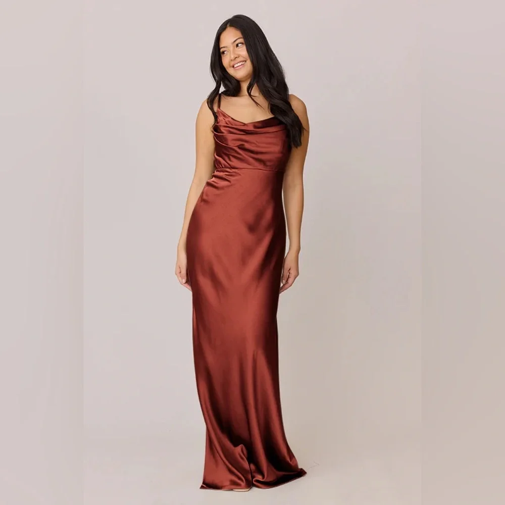 Revelry Terracotta Rust Skye Bridesmaid Dress - Picture 3 of 12